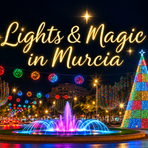 Christmas lights in Murcia city